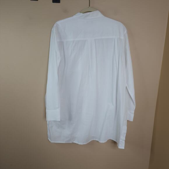 Madewell Oversized Ex-Boyfriend Tunic Shirt in White Size S - Picture 7 of 11